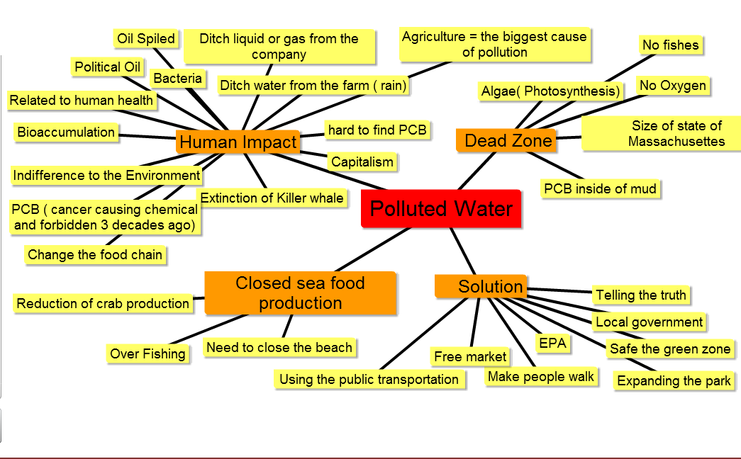 Water Pollution Concept Map